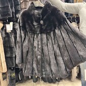 Норковый стильный полушубок