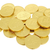 Готовим подарочки)Турция!Золотые монеты -доллар(молочный шоколад).В лоте 25 штук.
