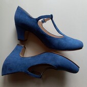 Фирменные новые красивые туфельки из эко-замши р.37-38