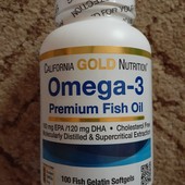 Iherb.california gold nutrition, Омега-3, рыбий жир премиального качества, 100капсул