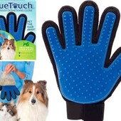 Перчатка для вычесывания шерсти у собак и кошек True Touch