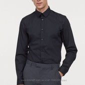 стильная мужская рубашка Easy-iron slim fit от H&M