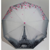 Жіноча парасоля напів автомат Flagman осінь в Парижі . Зонт женский полуавтомат