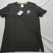 Мужская однотонная футболка fk, размер s (44/46), черный