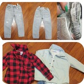 Джинсы Zara и рубашка Zara и Carter's для мальчика, в отличном состоянии, одна вещь на выбор