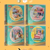 Конструктор лего sluban комнаты, 6 видов 105 - 116 деталей + подарок