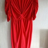 Платье трендовое сток с биркой с узлом красное длинное в пол biba