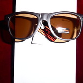 Солнцезащитные очки Ray Flector, коричневая матовая оправа, деревянная дужка, унисекс