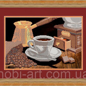 Велика гарна схема для вишивки "Аромат кави" формат А 3
