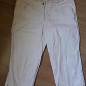Белые джинсовые бриджи 50-52 рр Bonprix