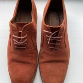 Фирменные стильные мужские туфельки 43р замш натуральный