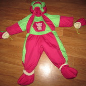 Комбинезон трансформер Осень - Зима - Весна от 6 мес до 1.5 года Искусственная овчина - снимается, н