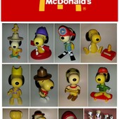 Игрушки с McDonalds Макдональдс некомплектная серия без одной Снупи 2000 большие игрушки 17 см
