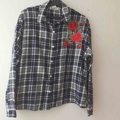 Рубашка в клетку с вышивкой