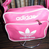 Качественная розовая сумка Adidas, повседневная, небольшая