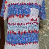 Шелковая блузка цветочный рисунок