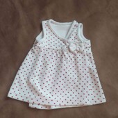 Платье для малышки 0-3 месяца, в идеальном состоянии