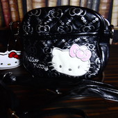 Черная маленькая сумочка для девочки Hello Kitty