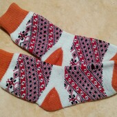 Теплые шерстяные носочки с утепленной стопой, стелька 24-25 см