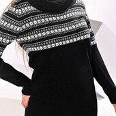 Свитер туника с узором L/XL