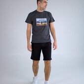 Спортивний чоловічий костюм. Бавовна. m-xxl. Спортивный мужской костюм: футболка + шорты. 021530 ра