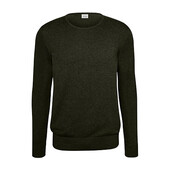 ♕ Базовий однотонний светр темно-зеленого кольору, р .: 48-50 (M евро)