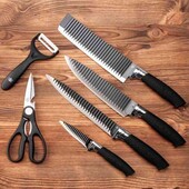 Набір кухонних ножів із сталі 6 предметів Genuine King-B0011