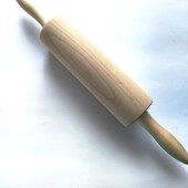 Скалка дерев'яна з ручками, що обертаються 39 см