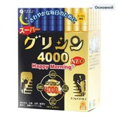 Гліцин, gaba, l-триптофан, l-теанін fine japan happy morning 4000 Neo, 30 стіків