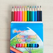 Набор цветных карандашей - 12 цветов. Размер упаковки: 20*8.5 см