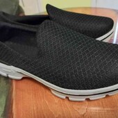 Черные Текстильные кроссовки макасыны.