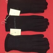 Жіночі перчатки, 3 види - синій колір. Розмір 8.
