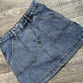 Стильна, джинсова спідниця, 10-11 років
