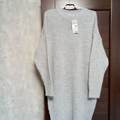 Брендовый новый теплый свитер-платье р.М(14-16).