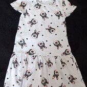 Наше летнее платье с принтом Зайка от H&M, р.4-6(110/116)