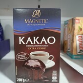 Какао-порошок темний без цукру Magnetic 200 г оригінал Польща