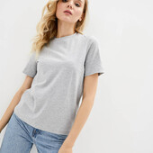 ⇑ Базова жіноча футболка з бавовни, сірий, розмір ХL