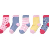☘ Лот 2 пара ☘ Для дівчинки-яскраві бавовняні шкарпетки від tcm Tchibo (Німеччина), розміри: 23/26