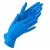 Нітрилові рукавички – одноразові неопудрені розмір "М" блакитні, 25 пар.(50 шт.)