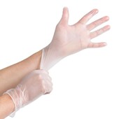 Вінілові неопудрені рукавички розмір М в лоті 5пар Amazon