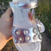 Босоніжки сандалі дівчинка срібні босоножки девочка сандалии 31,32,33,34р 20,5-22,4см