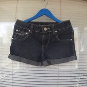 Модні фірмові джинсові шорти з люрексом, на 11-12 років