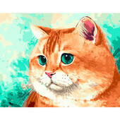 Картина за номерами Рудий кіт з блакитними очима з лаком VA-1294