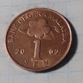 Монета Малайзії 1 сен 2002