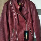 Liesshu куртка косуха кожзам цвет марсал размер XS S