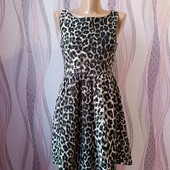 Шикарное ажурное леопардовое платье .
