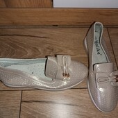 Яскраві туфельки для дівчинки з супінатором та жемчугом р.32 20-20.5 см