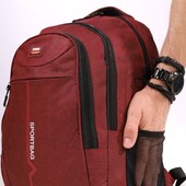 Крепкий мужской рюкзак 45*32*17 бордовый или серый