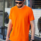 ⇑ Базова футболка з бавовни помаранч, розмір 2XL