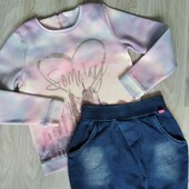 Reserved брендовая юбка под джинс с карманами + свитшот на девочку подростка 11/ 12 лет рост 152 см